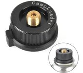 Adaptador de estufa de Camping, adaptador de propano, válvula Lindal, recipiente de butano, cilindro de Gas, 1 Uds. azul
