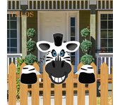 Decoración de valla con adorables animales de dibujos animados, fácil de instalar, letrero decorativo para vallas de exterior, resistente a la intemperie, para patio, jardín, granja. A