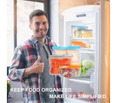 Bolsas de silicona para almacenar alimentos, reutilizables, para congelador, con cierre hermético, organizadores de cocina, de silicona A