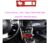 Para Toyota 86 GT86 FT86 FR-S para Subaru BRZ 12-20 accesorios botón de arranque de motor de coche marco de encendido caja central USB ABS carbon style