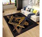 Alfombra masónica Freemason Illuminati Ring Area Rug Large,Alfombra All See Eye Alfombras Alfombras para sala de estar,Fitness Pet Floor Mat 40x60cm
