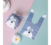 Bolsa de embalaje con dibujos animados, linda bolsa para galletas, bolsa para refrigerios, bolsa de embalaje, 50 unidades One Size azul