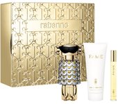 Paco Rabanne Fame Eau de Parfum Set de regalo: Dúo de fragancias de 80 ml y 10 ml con loción corporal de lujo de 100 ml