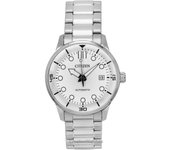 Reloj para Hombre Citizen Automático Acero Inoxidable Esfera Blanca NJ0191-83L 100M blanco
