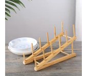 Rejilla para escurrir platos de cocina, soporte de exhibición de tazas de libros de madera, bandeja, estante de secado de platos, estante de secado de platos para soporte de cocina