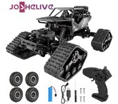 Coche RC todoterreno para escalada 1:Vehículo de juguete con control remoto y transmisor de radio con ruedas de 12 pulgadas y tracción en las 4 ruedas de 2,4 G negro