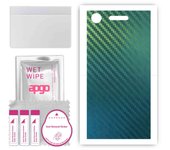 apgo Protective Skin Sticker for the back compatible with Sony Xperia XZ1, Wrap Film, Foil, Vinyl - Pattern Carbon Chameleon CAKA1