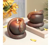 Molde de silicona para velas con diseño de serpiente para hacer jabón, forma de fruta 3D