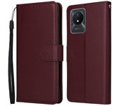 Wallet Case for vivo Y11 (2023) / Y02t 4G / Y02A 4G / Y02 4G Stand View PU Leather Phone Cover