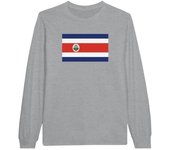 Camiseta de manga larga - PIXELFORMA - Drapeau du Costa Rica - 100% algodón - Manches longues - Confort óptimo