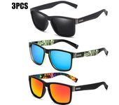 Paquete de 1/2/3 gafas de sol polarizadas cuadradas de moda para hombre, gafas de sol para conducir, protección UV para pesca, hombre y mujer, para exteriores