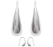 Les Trésors De Lily [G1217] - Boucles Argent 'Chorégraphie' argenté - 15x5 mm plata