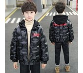 Chaqueta acolchada informal para niño Chaqueta acolchada de invierno para niños 120cm negro