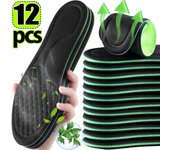 Plantillas ortopédicas de espuma viscoelástica unisex, 2/12 unidades, desodorizantes, para calzado deportivo, que absorben el sudor, suaves y antibacterianas 35-36
