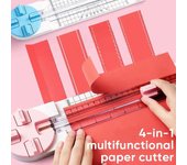 Recortadora de papel manual 4 en 1 Herramienta multifuncional para cortar papel artesanal de mano Cortadora de álbumes de recortes tipo prensa Herramientas de corte manual para arte A2