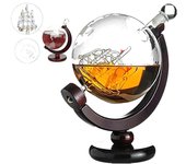 Decantador de velero con forma de globo de cristal grande, 850ml, regalo, vino blanco, whisky, botella de vino, soporte para decantador 850 ml