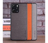 Funda para Xiaomi Redmi 12 4G coque de lujo textil piel de cuero suave TPU duro PC funda de teléfono para xiaomi redmi 12 4G funda Redmi 12 4G negro