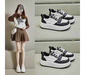 Zapatillas de deporte planas casuales para mujer, zapatos de skate, al aire libre, ligeros, antideslizantes, con cordones, zapatos para correr, de piel sintética, zapatos deportivos para caminar, zapatillas de deporte para mujer 35