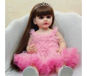 Muñeca de bebé renacida de silicona suave de 55 cm, juguete realista de 22 pulgadas, regalo de cumpleaños para niña 55cm