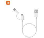Cable de datos de carga rápida Micro USB a tipo C 2 en 1 100% original Xiaomi Mi 10/POCO X3 NFC para Samsung Galaxy blanco