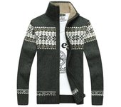 Cárdigan de punto de terciopelo para hombre, cárdigan de lana de otoño e invierno, abrigo de lana cálido y grueso informal 5XL negro