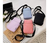 Nuevo bolso de moda para teléfono móvil, bolso de mensajero para mujer, bolso bandolera pequeño que combina con todo, monedero colgante para el cuello, bolso vertical azul
