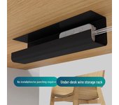 Organizador de cables debajo del escritorio: Caja de gestión de cables sin perforaciones y almacenamiento de cables para escritorios de computadora 40cm - 1pc