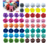 Rosa de espuma de 3cm para oso, flores artificiales, caja de regalos artesanal, decoración decorativa para boda, Navidad, decoración del hogar, 20 colores, 10/50/100 Uds. 10Pcs