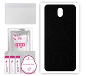 apgo Protective Skin Sticker for the back compatible with LG K30 (2019), Wrap Film, Foil, Vinyl - Pattern Matte Black