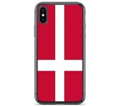 Funda para iPhone - PIXELFORMA - iPhone XS - Drapeau du Danemark - Finition mate - Design léger