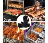 1 guante de horno resistente al calor: guantes de silicona antideslizantes y resistentes a cortes para barbacoa, cocina, parrilla, camping y utensilios de cocina. azul