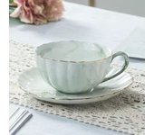 Taza y plato de café de mármol de estilo nórdico, juego de dos piezas, Taza de cerámica, taza de agua, taza de té de flores, taza para leche