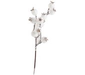 Tallos de bayas artificiales de espuma blanca, ramas de bayas de Navidad para decoración de árboles de Navidad y coronas