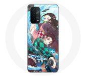 Coque pour Oppo A74 Tanjiro et Nezuko Demon Slayer Kimetsu no Yaiba Anime