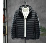 Abrigo de algodón para hombre, chaqueta de invierno de algodón acanalado, chaqueta de algodón con capucha, chaqueta informal, abrigo de algodón cálido y versátil a la moda L