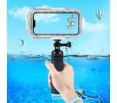 PULUZ PU868B Mango flotante Palo selfie impermeable con adaptador de 1/4 pulg. y correa para muñeca azul
