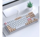 Teclado mecánico inalámbrico de modo dual Teclado antighosting de 19 teclas Red switch caqui