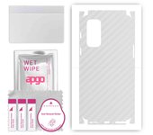 apgo Protective Skin Sticker for the back+sides compatible with OnePlus Nord 2, Full Wrap Film, Foil, Vinyl - Pattern Transparent Carbon