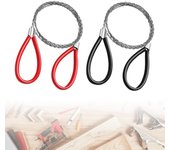 4 piezas de sierra de cable de acero inoxidable, sierra de alambre de metal, herramienta de corte de tubos de PVC para supervivencia en madera, camping, senderismo y caza