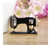 Broche para máquina de coser para mujer y niña, broches esmaltados negros, joyería, Pin para hijab, accesorios de decoración