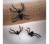 1 pieza de pendiente de botón negro con forma de araña de plástico 3D espeluznante negro para fiesta