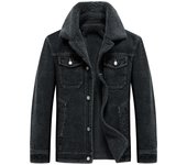 Nueva chaqueta de terciopelo para hombre, abrigo vaquero grueso de algodón, abrigo grueso y cálido para otoño e invierno, ropa para hombres jóvenes 5XL
