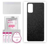 apgo Protective Skin Sticker for the back compatible with Xiaomi Redmi Note 10T, Wrap Film, Foil, Vinyl - Pattern Black Honeycomb