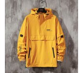 Chaqueta informal con capucha para hombre, chaqueta de calle, cortavientos, chaqueta bomber, primavera 2024 M negro