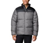 Columbia Chaqueta Puffect III, chaqueta gris para hombre L gris