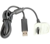 Cable cargador USB 2 en 1 para Microsoft Xbox 360, controlador inalámbrico, piezas de accesorios para PC