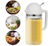 Botella pulverizadora de aceite para cocinar, hornear, vinagre, aceite de oliva, dispensador de vidrio, doble propósito, para barbacoa, cocina, accesorios de cocina