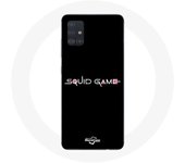 Funda para Samsung Galaxy A71 Logo del Juego del Calamar Fondo Negro