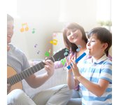 SW1-PL Silbato deslizante para niños con varilla deslizante de acero, instrumento musical de juguete para niños, flauta Kazoo púrpura