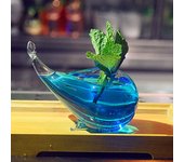 Bebida mezclada de ballena transparente de 230ml, vaso de cóctel para Bar, fiesta, cristalería personalizada, vaso de zumo para batidos con forma de pez Popular 230ml